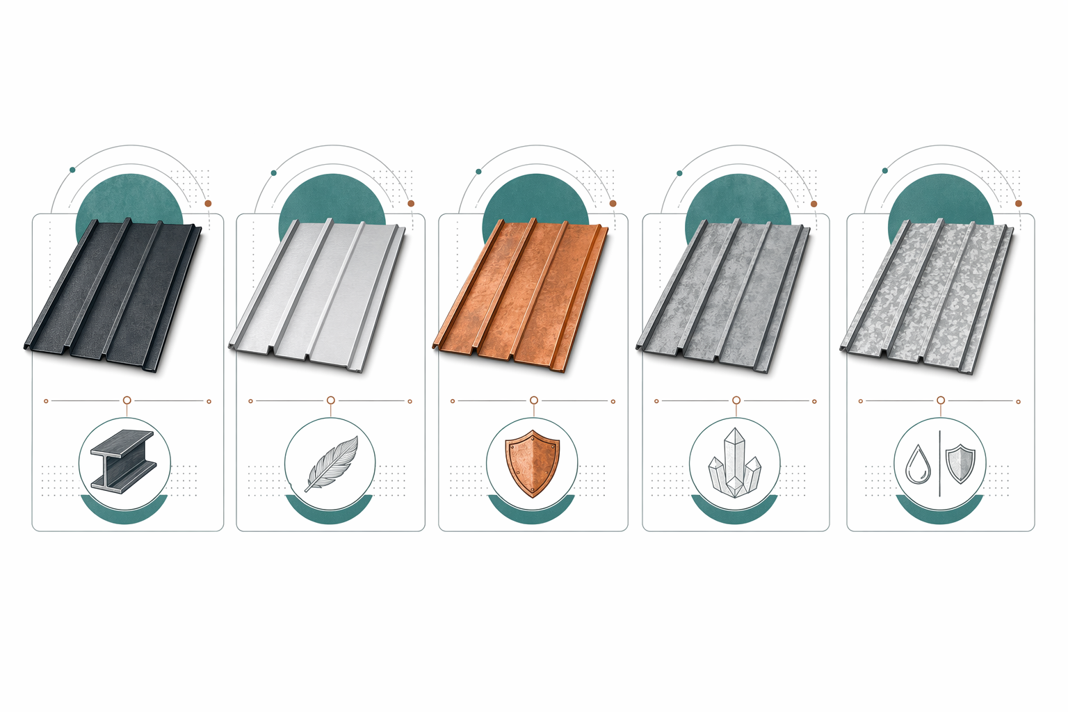 Metal roofing materials & coatings