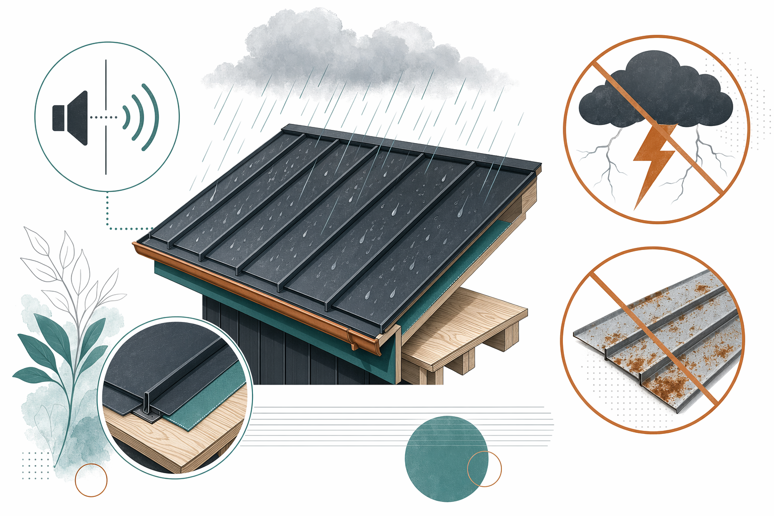 Metal roof myths — noise, lightning & more